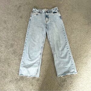3/$45 Light Wash Cropped Wide Leg Jeans